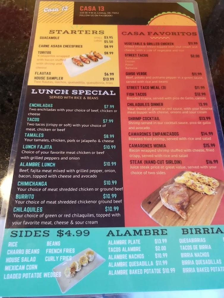Casa 13 Menu image 3